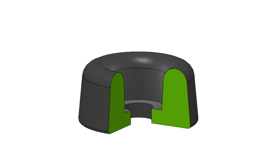 Zylindrischer Gummipuffer nach Kundenzeichnung gefertigt